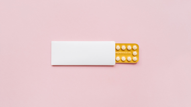 yellow pack of birth control pills