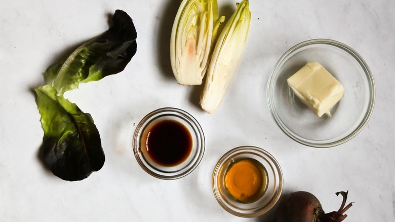 Braised endive salad ingredients 