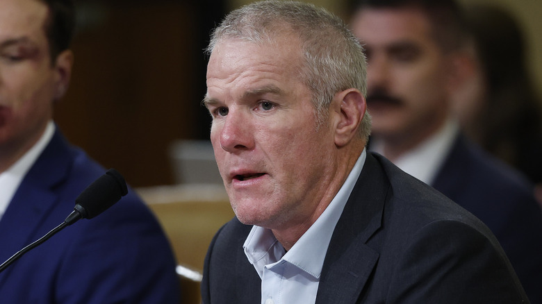 Brett Favre testifying on Capitol Hill