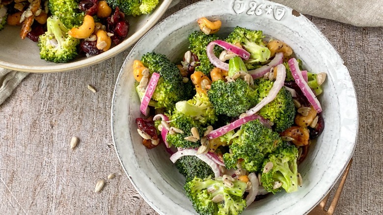 bowl of broccoli salad