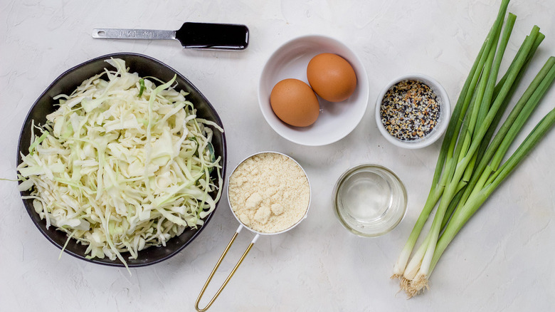 ingredients for cabbage pancakes