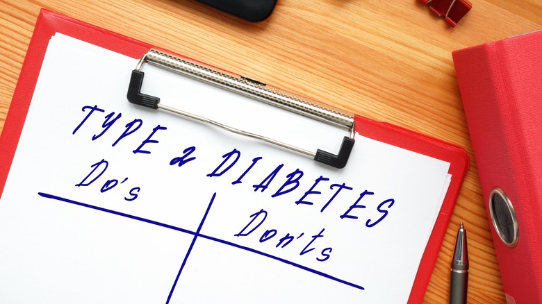 Diabetes do and dont's list