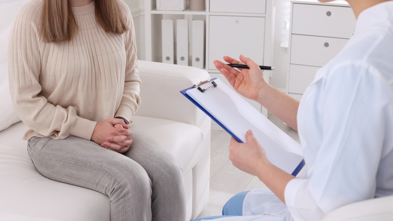 Young woman at doctor's appointment