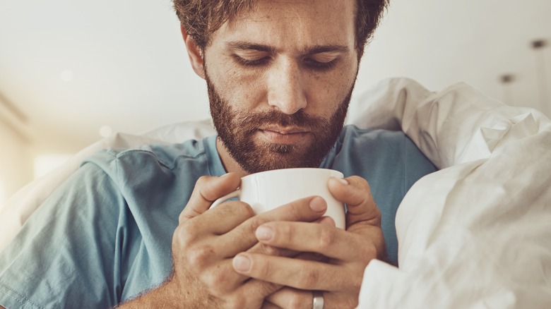 Man drinking tea