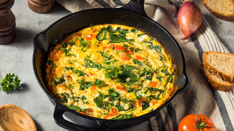 frittata in a skillet