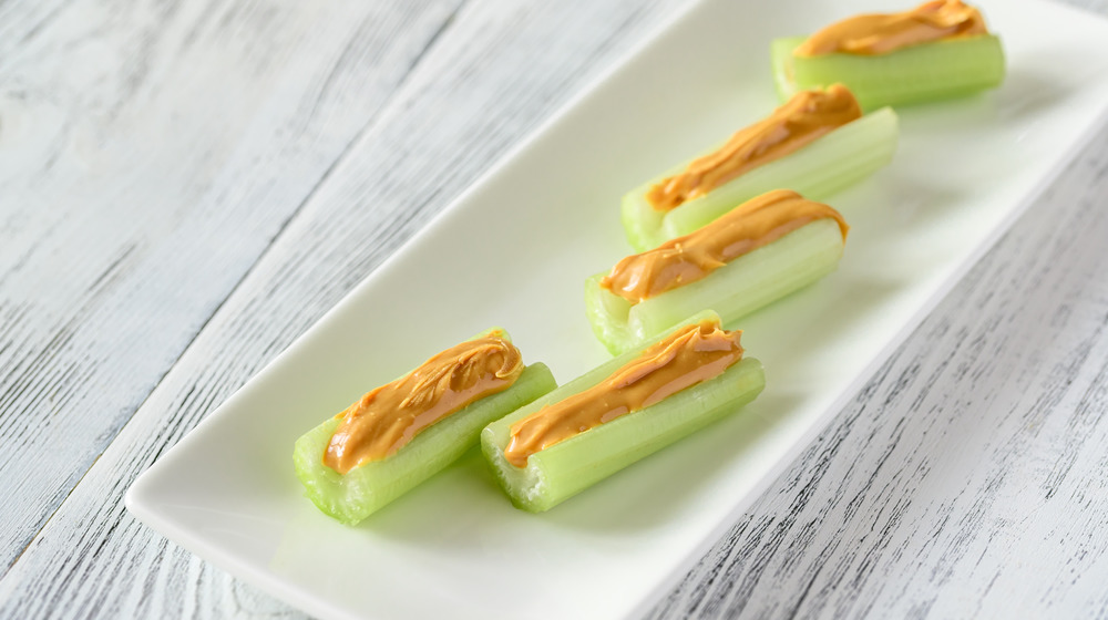 celery with peanut butter