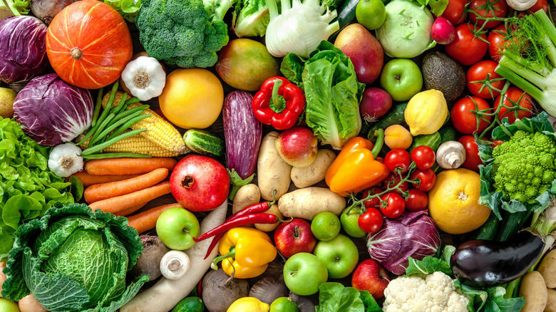 an assortment of fruit and vegetables