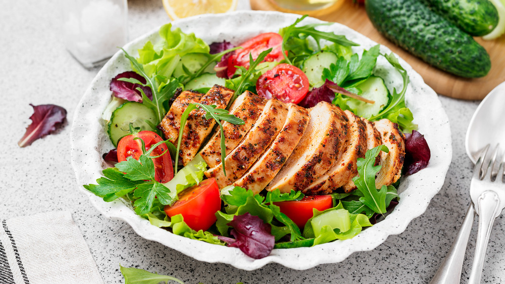 chicken salad on a plate