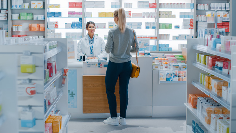 woman in the pharmacy