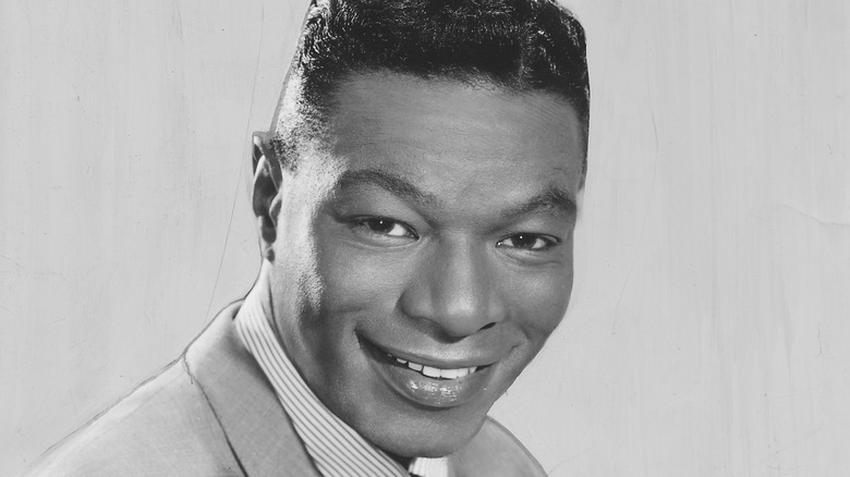 Black and white portrait of Nat 'King' Cole