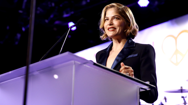 Selma Blair speaks during the 26th Annual Race to Erase MS event