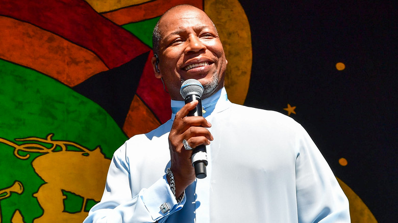 Walter Williams performs during the 2019 New Orleans Jazz & Heritage Festival 50th Anniversary at Fair Grounds Race Course