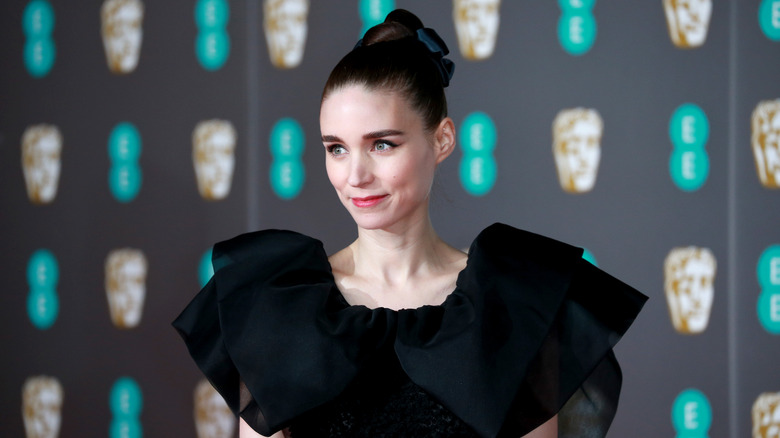 Rooney Mara in black dress