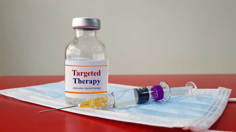 vial of targeted therapy for cancer 