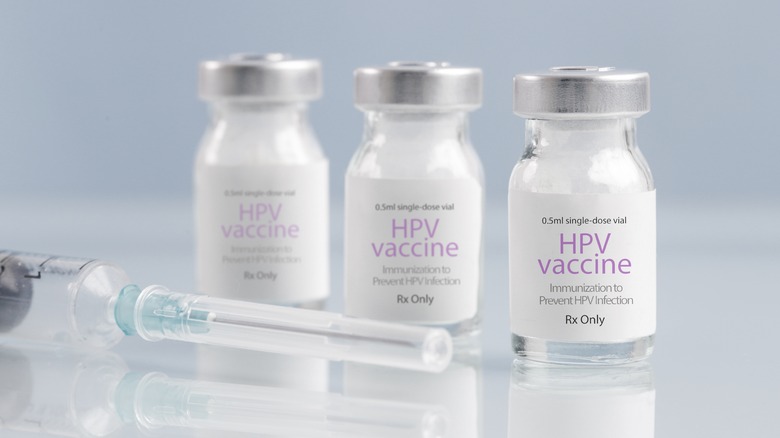 vials of HPV vaccine 