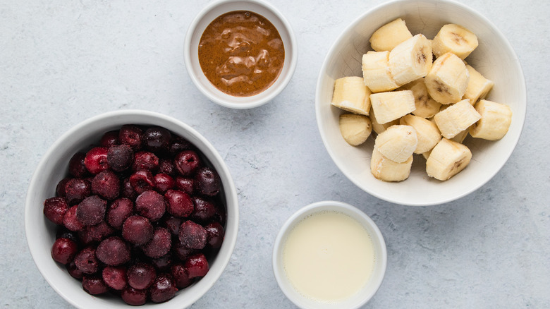 ingredients for cherry nice cream