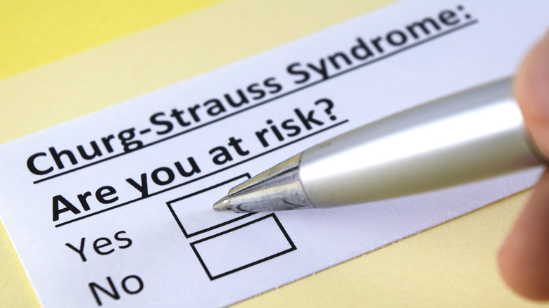 Survey on the risk of having Churg-Strauss syndrome