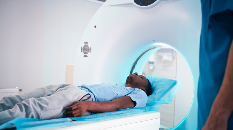 Man getting a CT scan