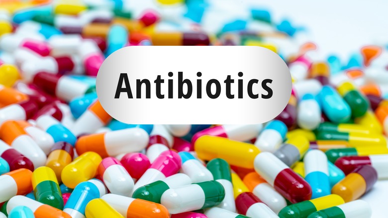 colorful antibiotic pills