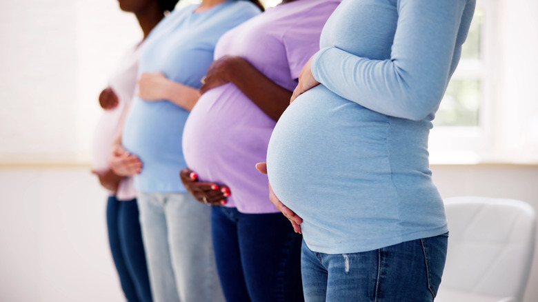 A group of pregnant women