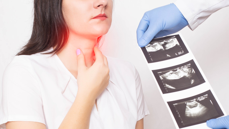 woman getting a hospital scan