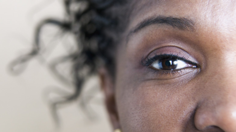 close-up of a woman's eye