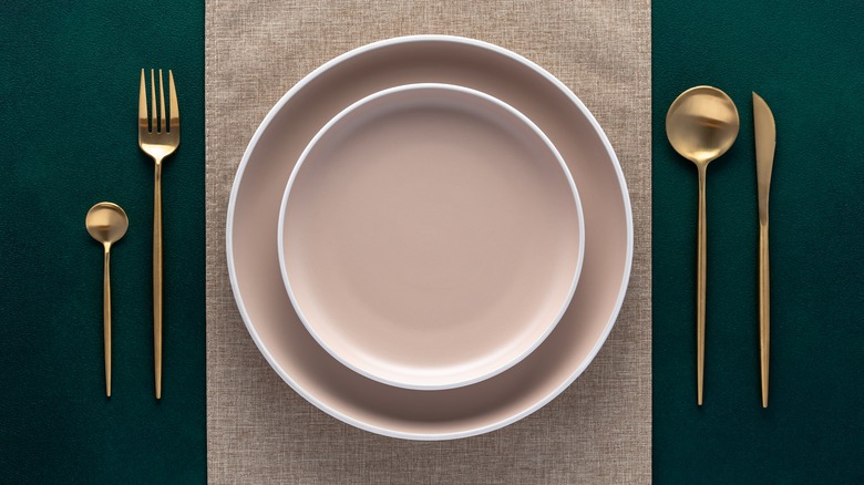 empty plate at table