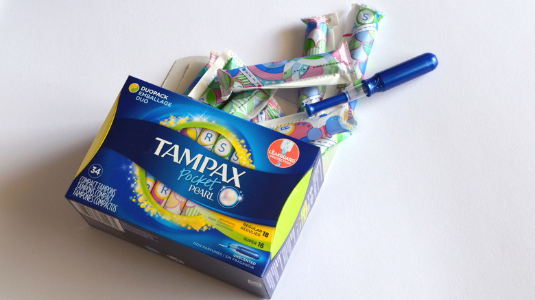 Open box of Tampax tampons 