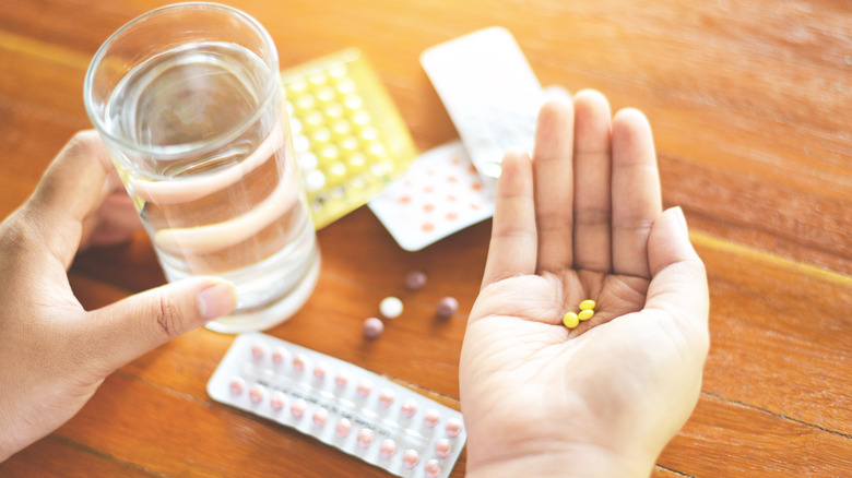 array of birth control medications