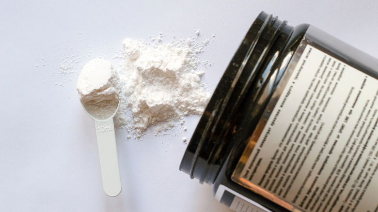 A creatine supplement in powder form