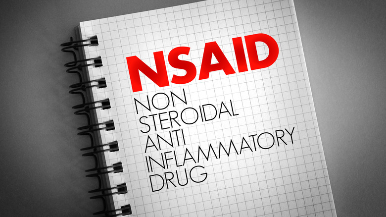 notebook with 'NSAID' on cover