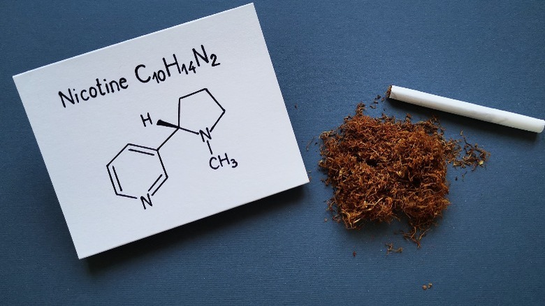 Chemical formula for nicotine 