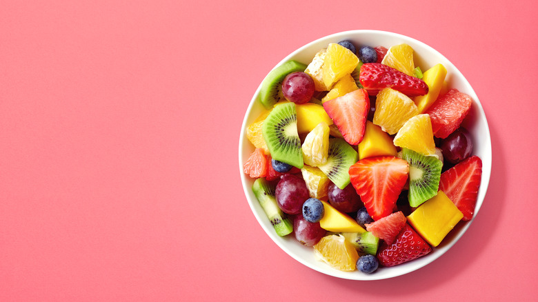 bowl of cut mixed fruit