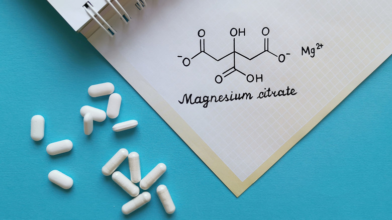 Magnesium citrate pills and scribble