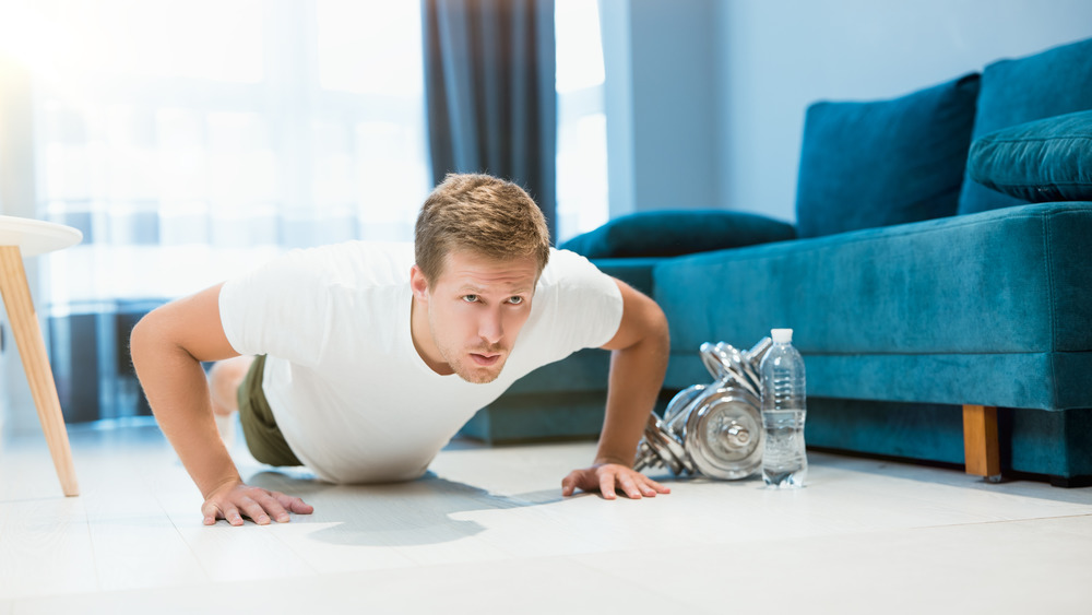 man doing push-ups