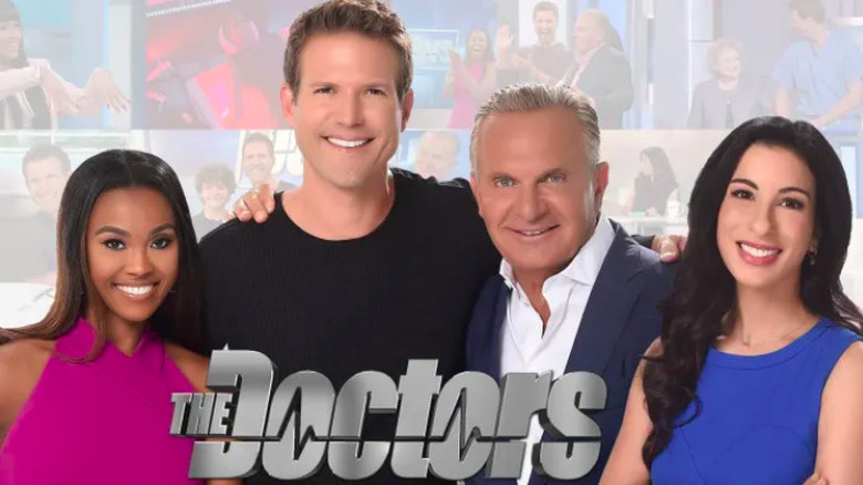The Doctors talk show cast posing for promo