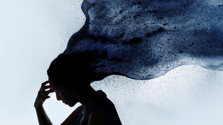 mental health disorder woman silhouette 