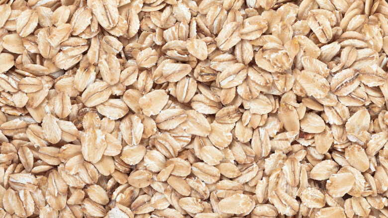 Close up of rolled oats