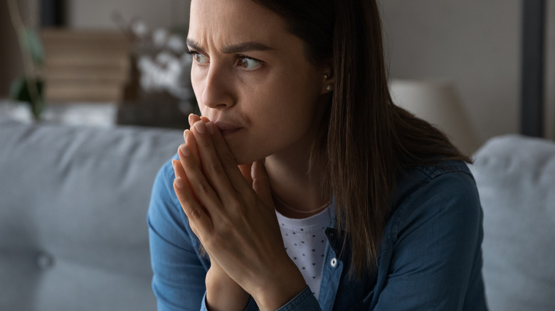 Woman experiencing stress and anxiety