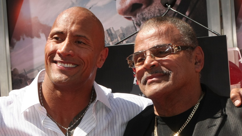 Dwayne and Rocky Johnson