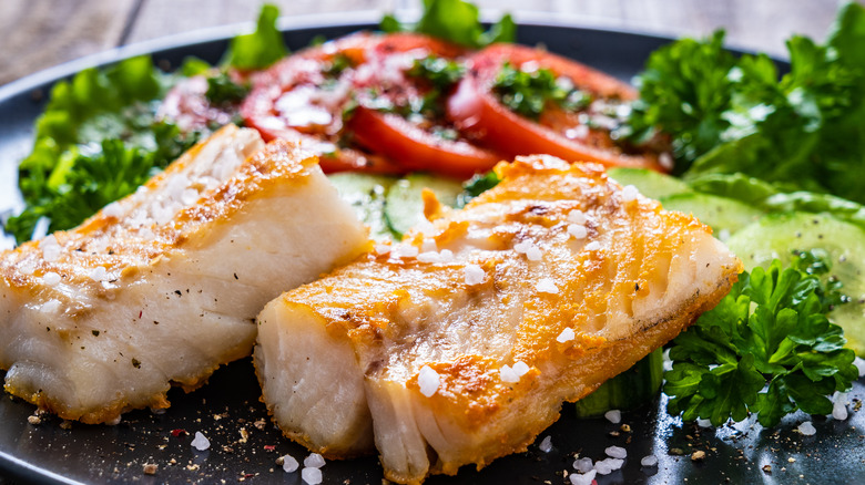 cod filets with vegetables