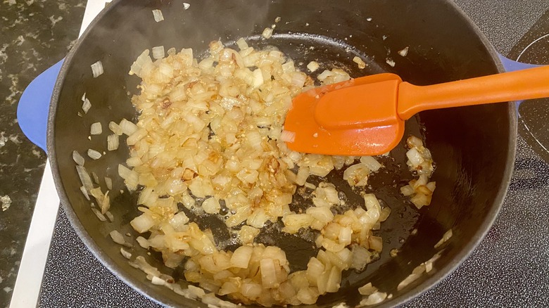 cooking veggies for paleo chili