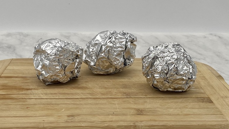 Beets wrapped in foil