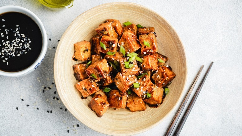 tofu with soy sauce