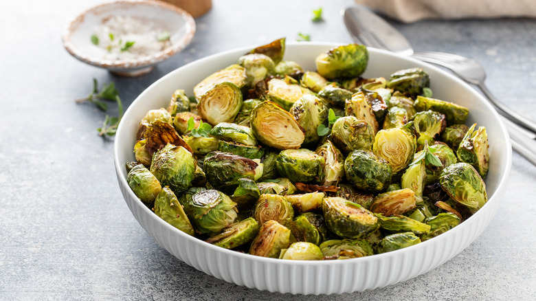 bowl of roasted Brussels sprouts