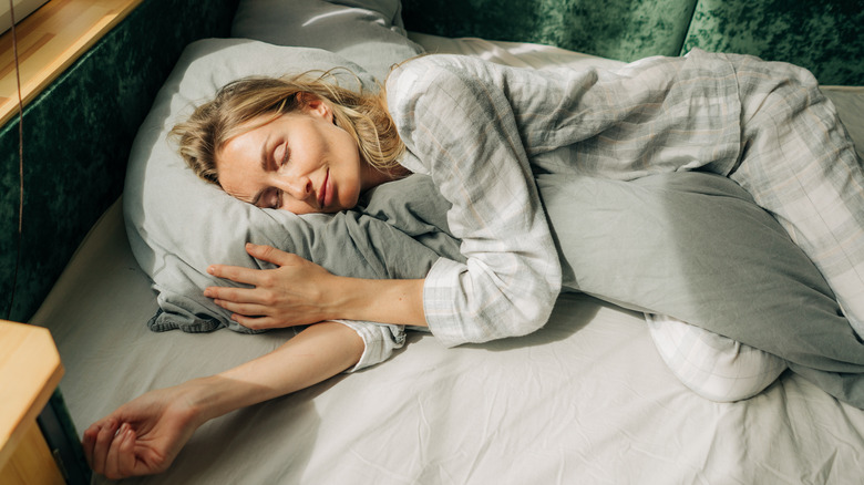 woman sleeping blissfully