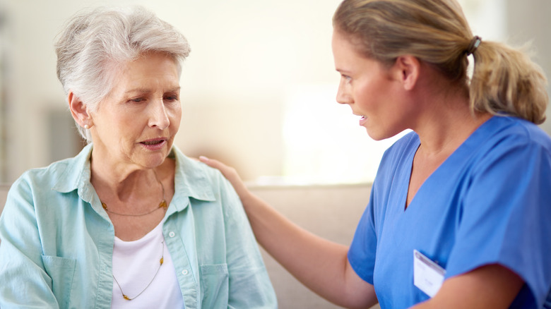 Caregiver with her senior patient