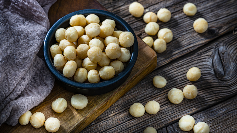 Bowl of macadamia nuts