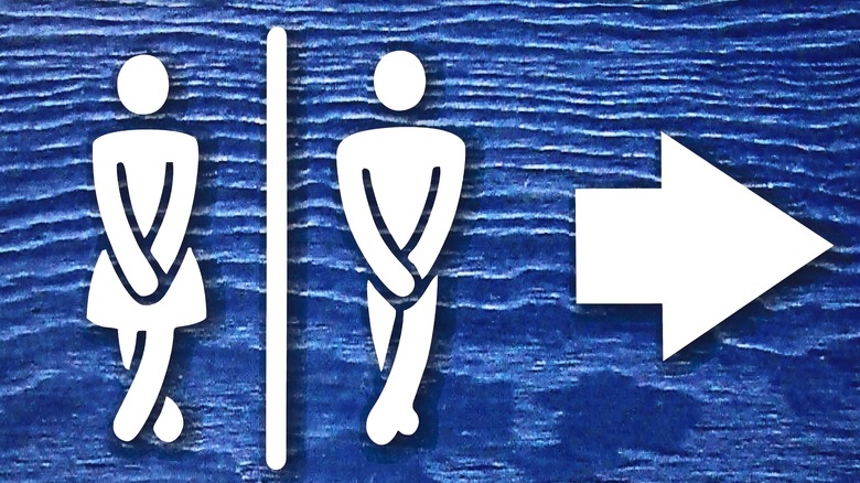 Public toilet sign