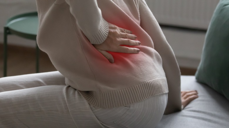 woman with lower back pain